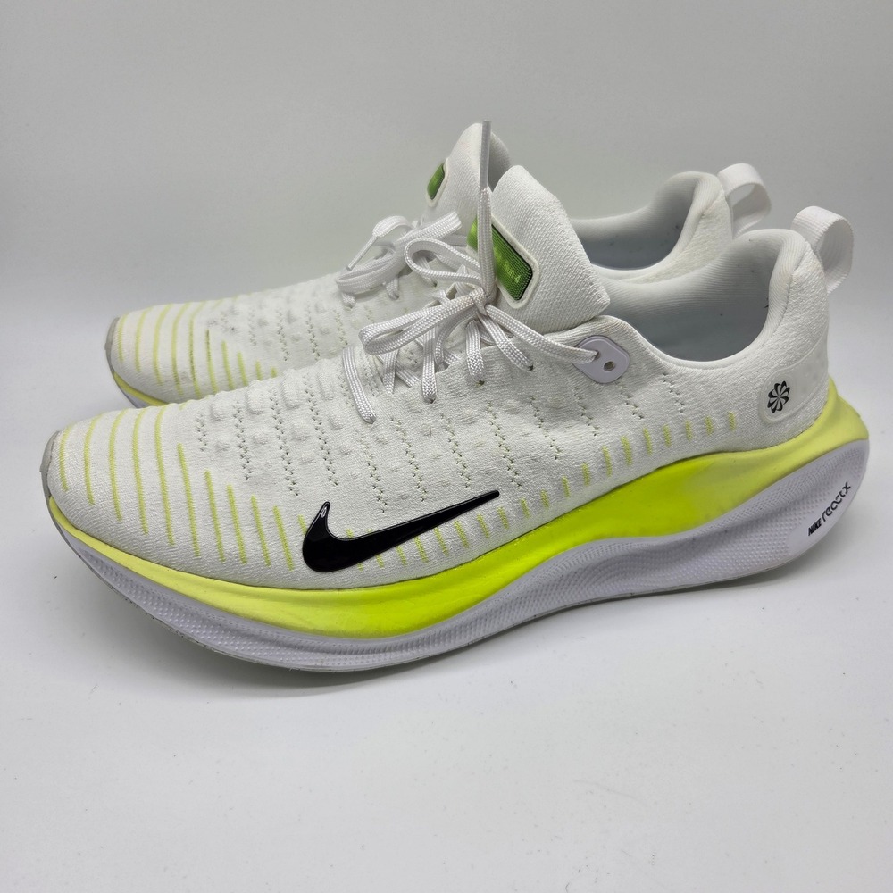 Nike ReactX Infinity Run 4 Mens Size 13 White Volt DR2665-101 Running Shoes